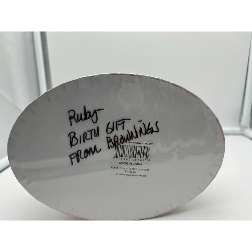 Mud Pie Silver Princess Baby Brush Comb Set
